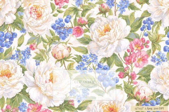 Bring a Garden to Life: The Vintage Peony Floral Seamless Pattern