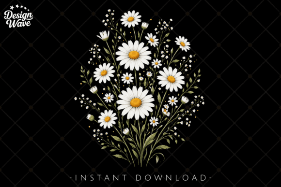 Daisy Flower Bouquet Wildflower PNG: A Fresh Botanical for Your Projects