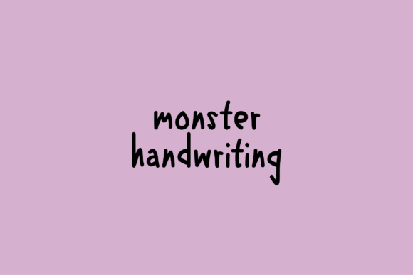 Monster Font: A Handwritten Typeface That Brings Friendly Charm