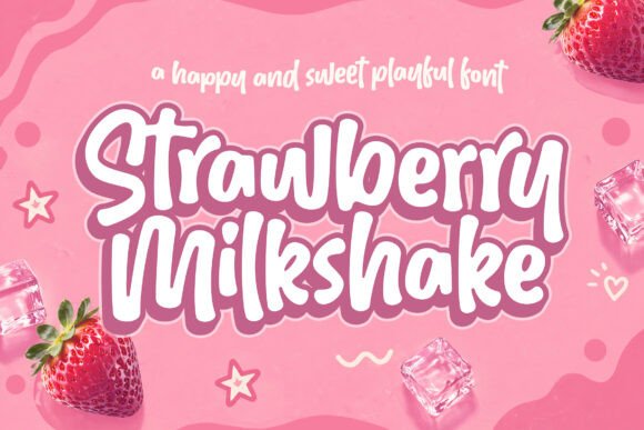 Strawberry Milkshake: A Handwritten Font for Authentic Design