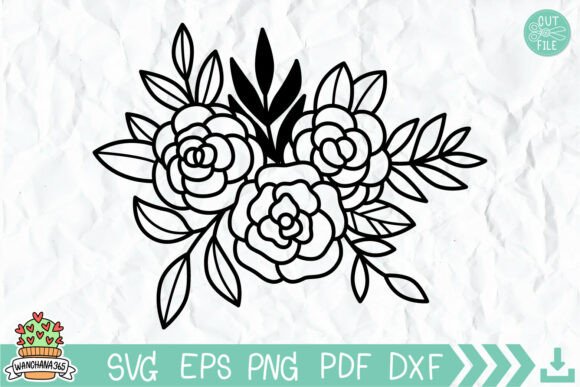 Stunning Flower Bouquet SVG: Perfect For Wedding & Cricut Crafts